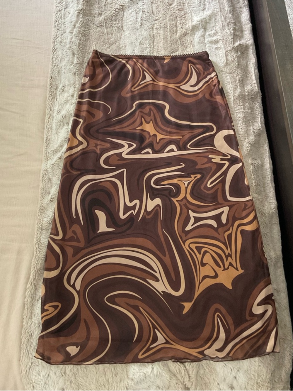 Princess Polly Brown Swirl Maxi Skirt